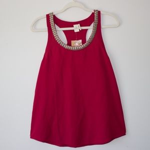 Red Beaded Tank top